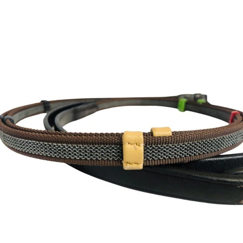 Camelot Rainbow Stop Anti-Slip Reins PONY - Image 3