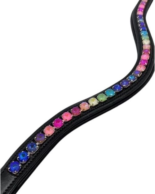 Black Oak Rainbow Sprinkles Curved Browband - Image 2
