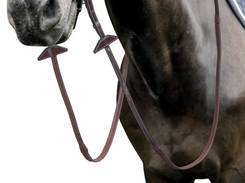 Prestige Fancy Stitch Rubber Reins 5/8"