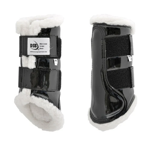 DSB Glossy Patent Dressage Sport Boot - Image 3